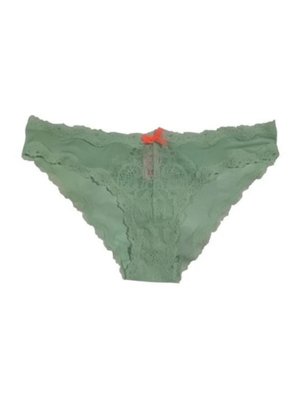 Victoria's Secret Soft Lace-Trim Green Cheekini Panty | XS | NWT